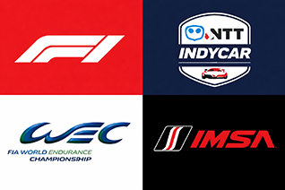F1 - IndyCar - WEC - IMSA - logos
